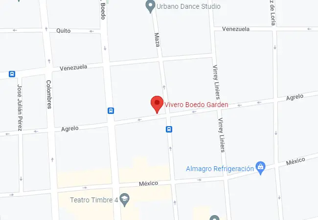 Mapa de ubicación de Vivero Boedo Garden, Agrelo 3513, C1224 ABI, Buenos Aires