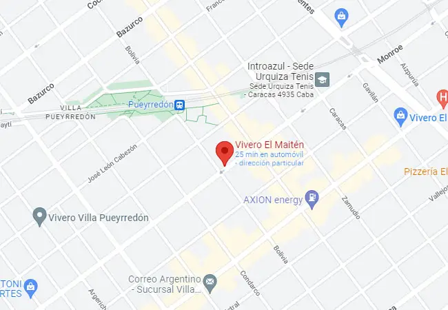 Mapa de ubicación de Vivero El Maitén, Griveo 2585, C1419 EVG, Buenos Aires