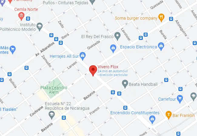 Mapa de ubicación de Vivero Flox, Av. de los Constituyentes 5478, C1431 EZS, Buenos Aires